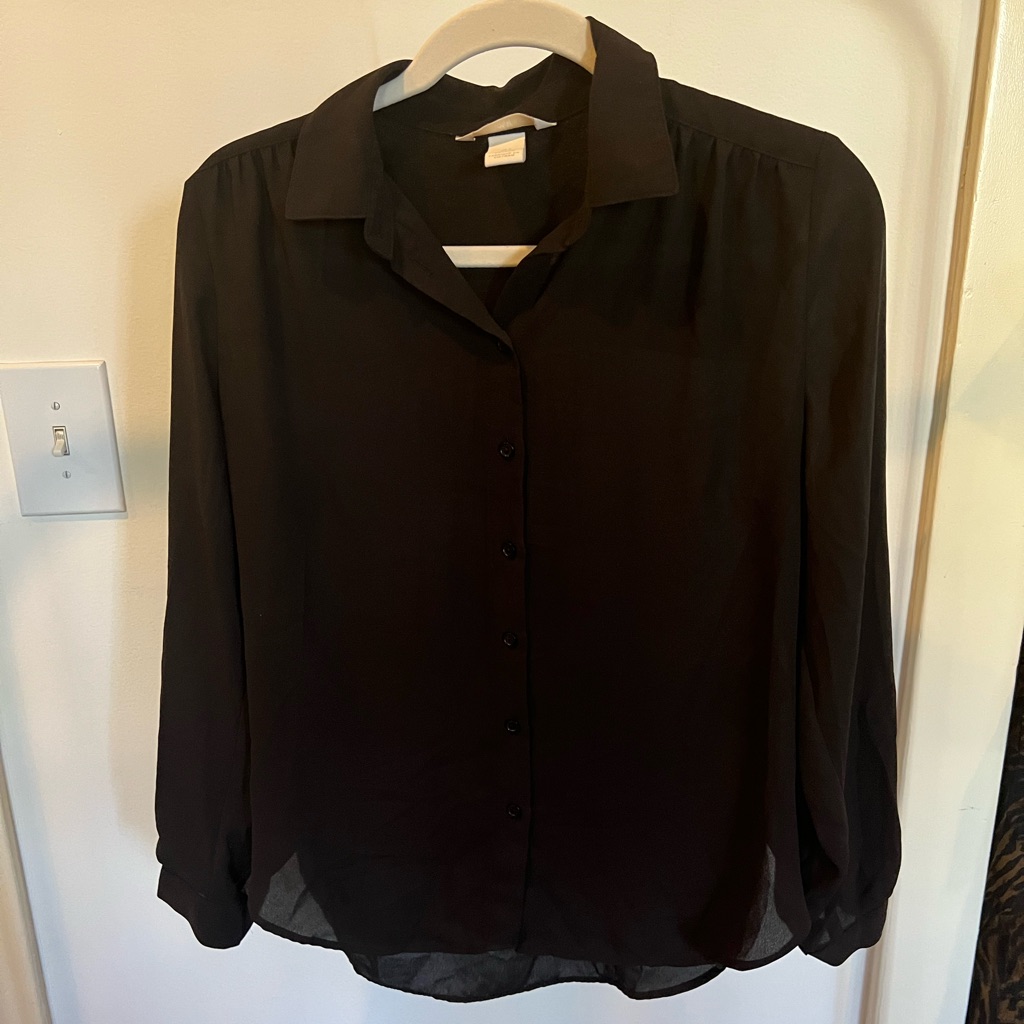 Lightweight Black Button Down - 4
